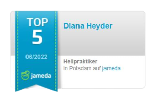 jameda Siegel für Diana Heyder | TOP 5 unter den Heilpraktikern in Potsdam in 2022